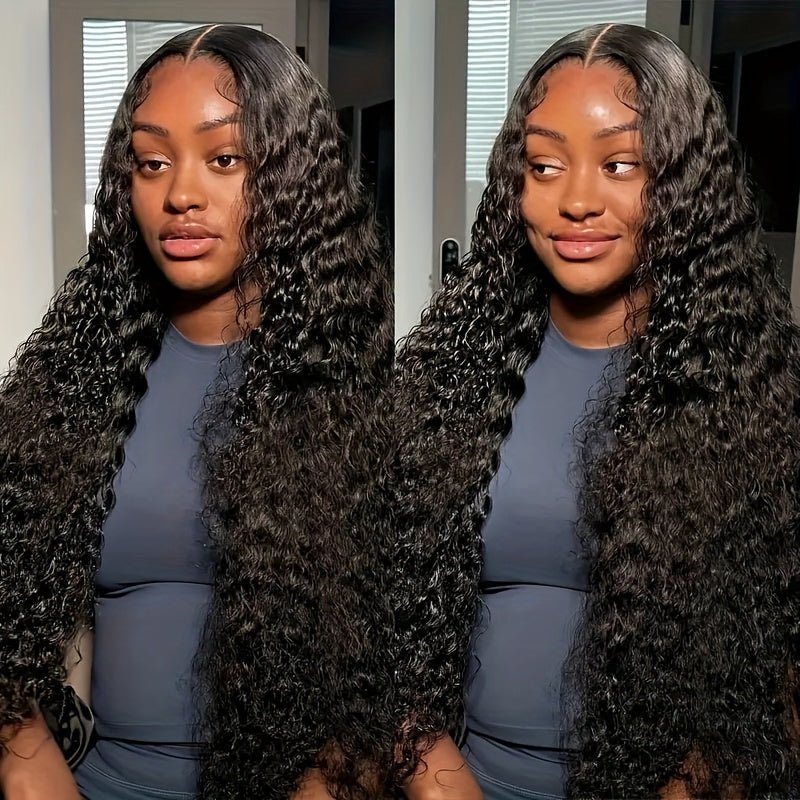 Msgem Water Wave Lace Front Wig Skin Melt HD Lace Wigs Brazilian Human Hair Wigs 250% Density - Msgem Hair