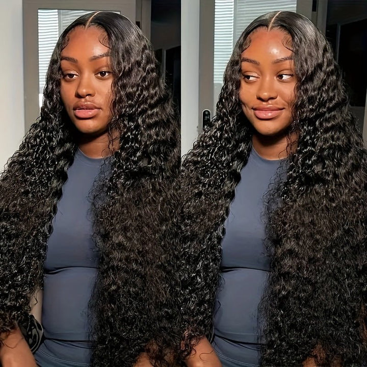 Msgem Water Wave Lace Front Wig Skin Melt HD Lace Wigs Brazilian Human Hair Wigs 250% Density - Msgem Hair
