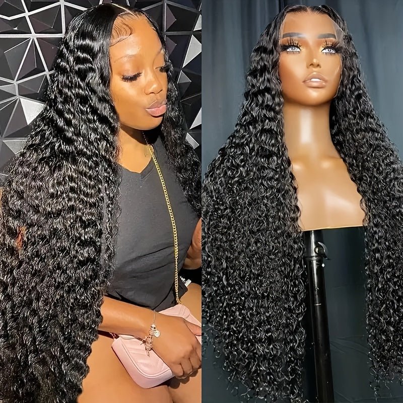 Msgem Water Wave Lace Front Wig Skin Melt HD Lace Wigs Brazilian Human Hair Wigs 250% Density - Msgem Hair