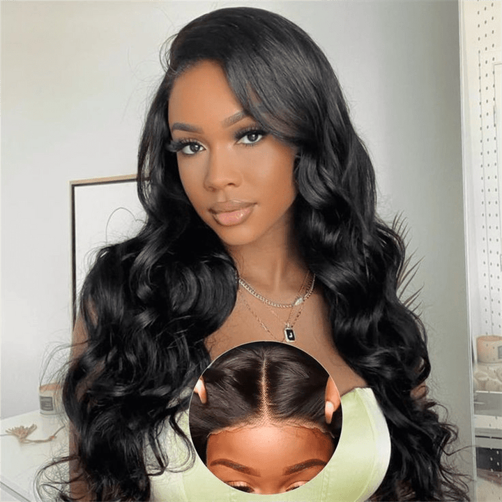 Msgem Wear Go Pre - Cut Glueless Wig Body Wave 5x5 Lace Closure Wigs Bleached Knots - Msgem Hair