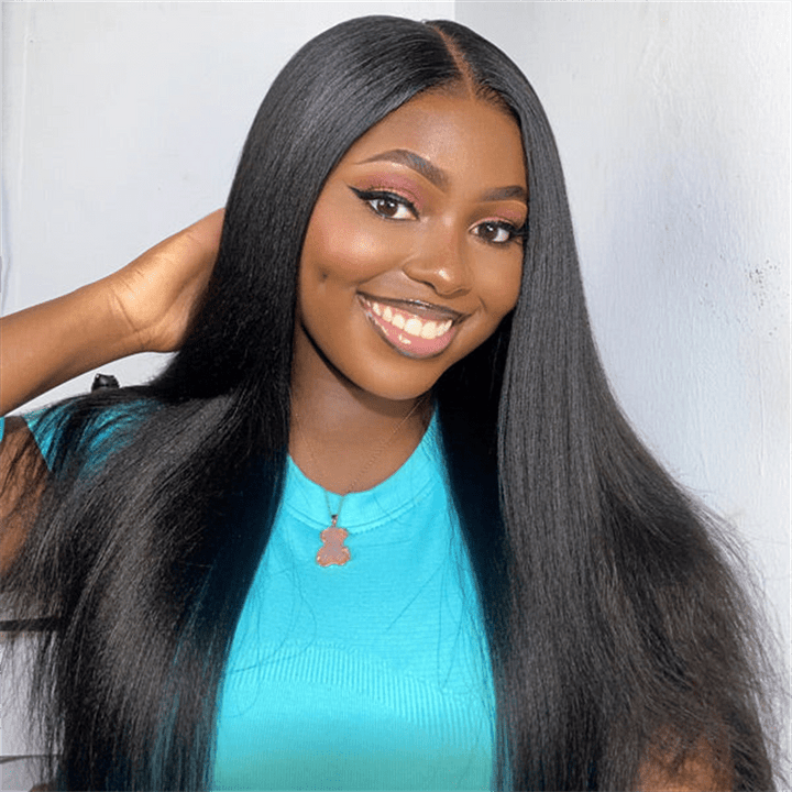Msgem Yaki Straight 13x6 Lace Frontal Wigs HD Full Lace Human Hair Wig - Msgem Hair