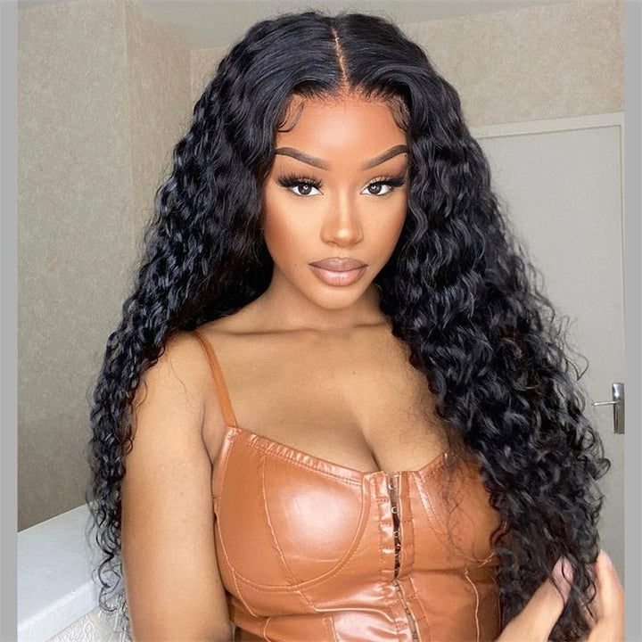 Live Exclusive Pricing Msgem 13x6 HD Lace Frontal Wigs Water Wave Human Hair Wigs 180% - Msgem Hair