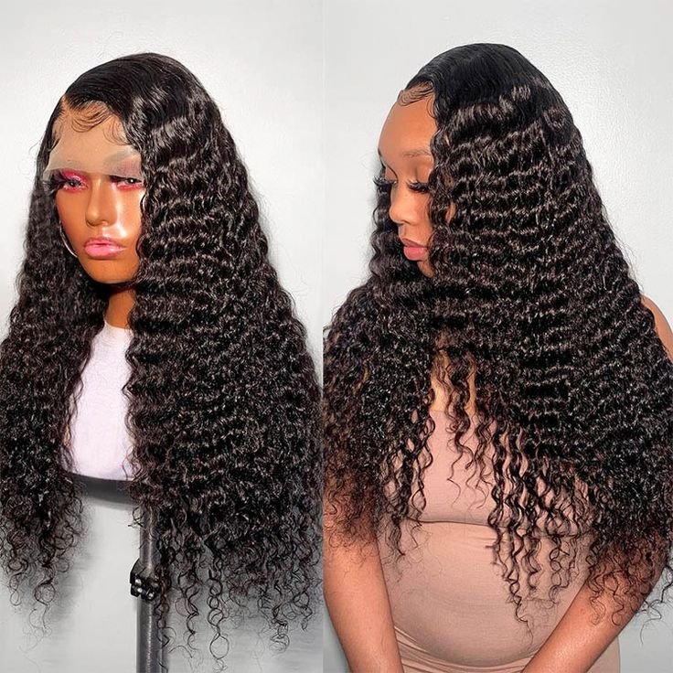 Live Exclusive Pricing Msgem 13x6 Lace Frontal Wig Human Hair Deep Wave Pre Plucked Hairline 180% Density Virgin Human Hair
