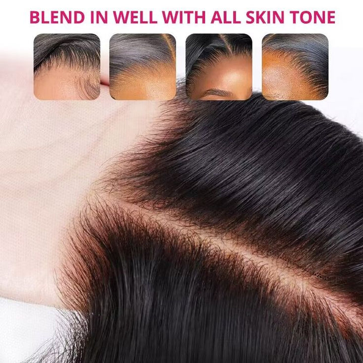 Live Exclusive Pricing Msgem 13x6 Real HD Invisible Lace frontal Human Hair Wig 180% Full Density Water Wave - Msgem Hair
