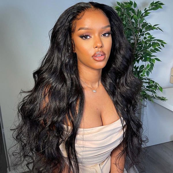 Live Exclusive Pricing Msgem Body Wave 7x5 Lace Closure Glueless Wig Human Hair 180 Hair Density with Pre-pleached Knots