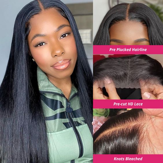 Live Exclusive Pricing Msgem Glueless wigs 5x5 Transparent Lace Closure Pre - Bleached Knots Wear&Go Wig Human Hair Silky