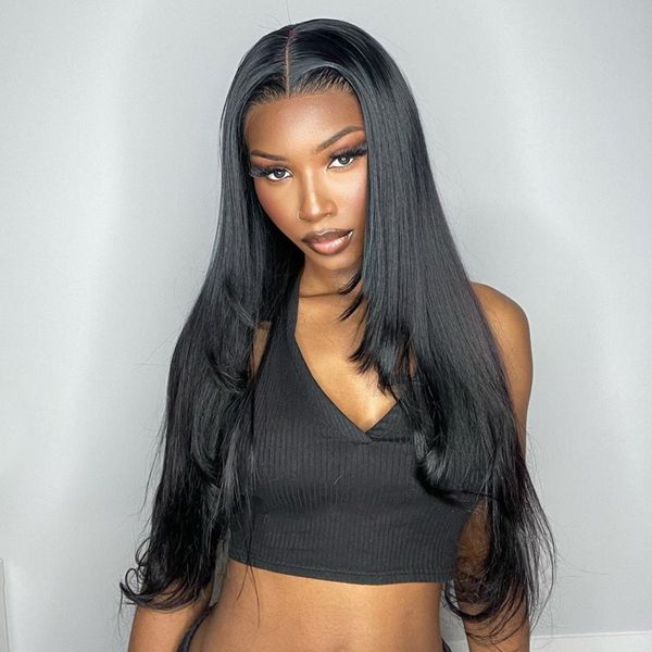 Live Exclusive Pricing Msgem Glueless wigs 5x5 Transparent Lace Closure Pre - Bleached Knots Wear&Go Wig Human Hair Silky