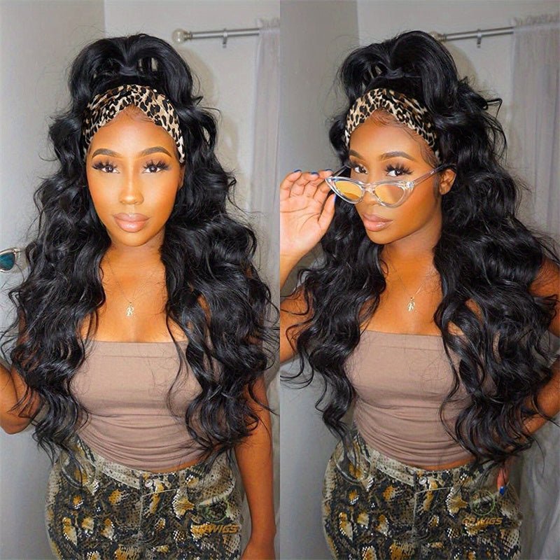 Lomoda Body Wave Headband Scarf Wigs Glueless Human Hair No Lace Wig - Msgem Hair