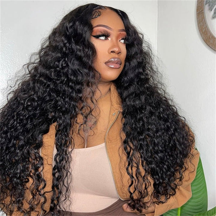 Lomoda Wet & Wavy 5x5 Lace Closure Wigs Water Wave Skinlike HD Transparent Glueless Wigs Pre Cut Lace - Msgem Hair