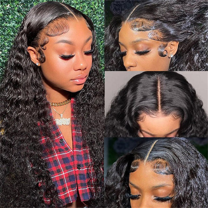 Lomoda Wet & Wavy 5x5 Lace Closure Wigs Water Wave Skinlike HD Transparent Glueless Wigs Pre Cut Lace - Msgem Hair