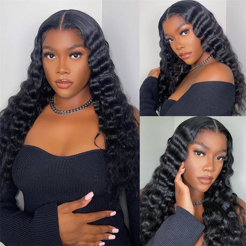 Loose Deep Wave Bundles Brazilian Hair 3 Bundles with 4x4 Lace Closure - Msgem Hair