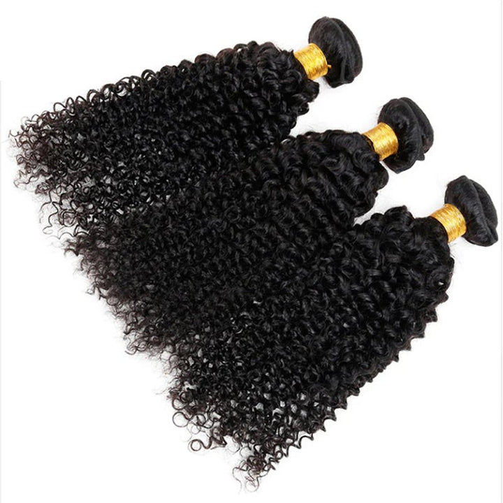 Malaysian Curly Wave Hair 3 Bundles With 4x4 Closure - Msgem Hair