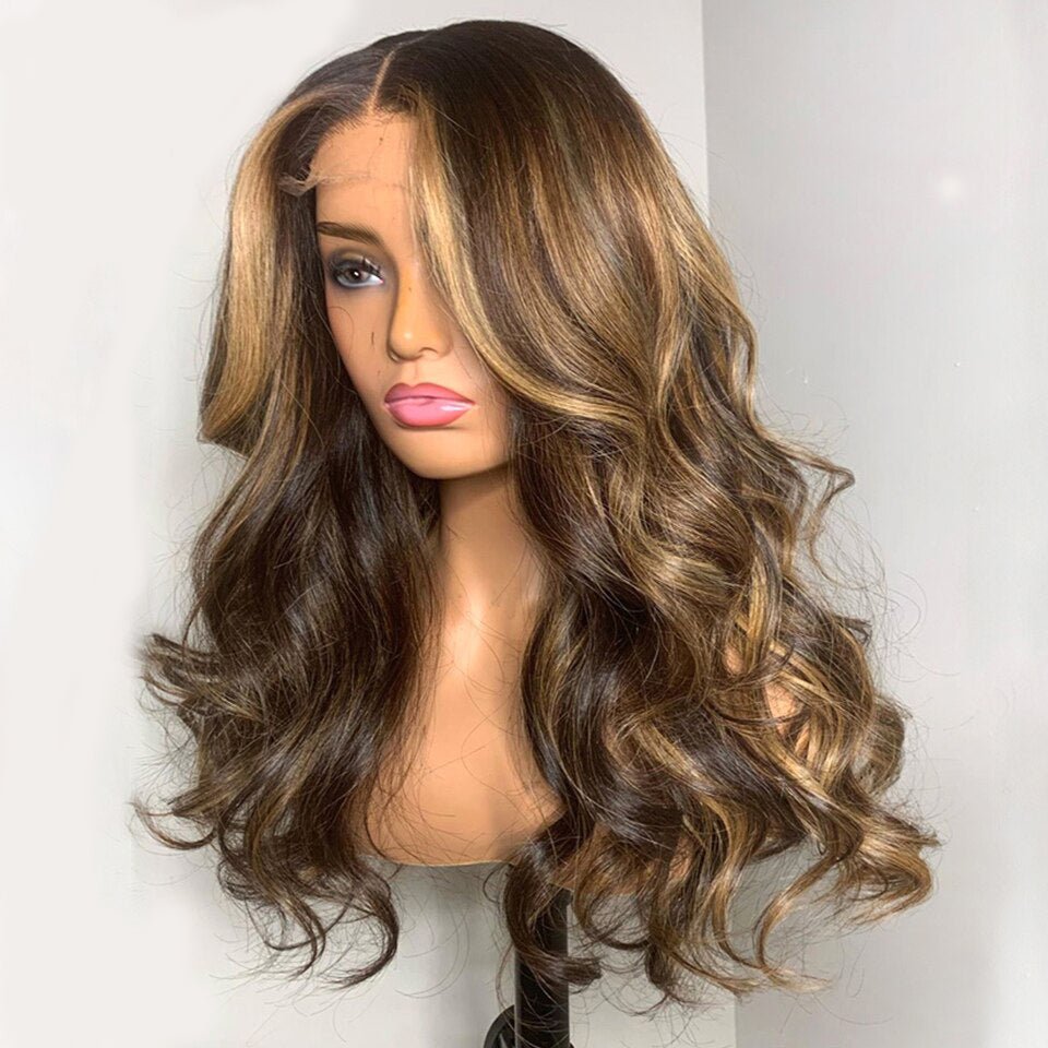 P4/27 Highlight Body Wave 4 Bundles With 4x4 Lace Closure 100% Human Hair - Msgem Hair