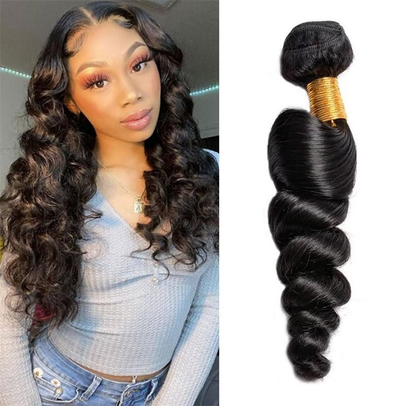 Peruvian Loose Wave Hair Extension 1 Bundle Natural Color - Msgem Hair