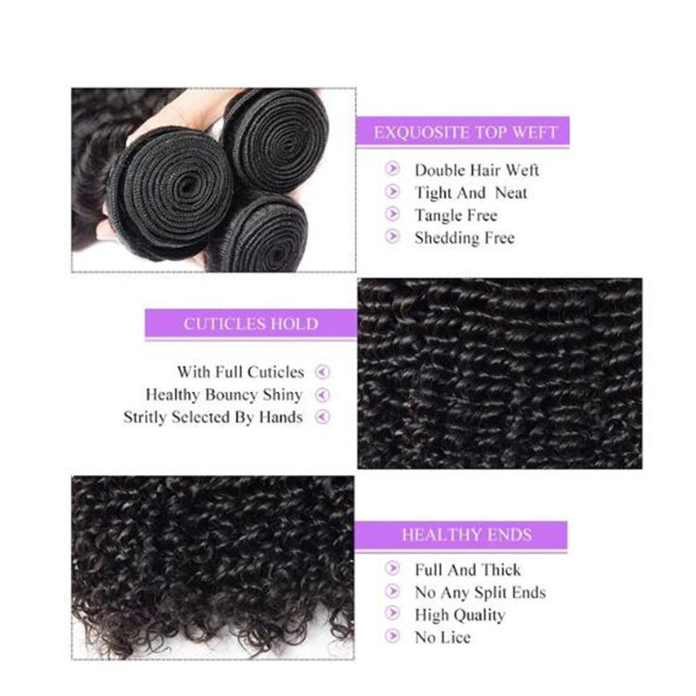 Peruvian Virgin Human Hair Deep Wave 3 Bundles - Msgem Hair