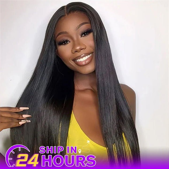 Silky Straight 13x4 13x6 Front Lace Wig Human Hair Natural Hairline - Msgem Hair