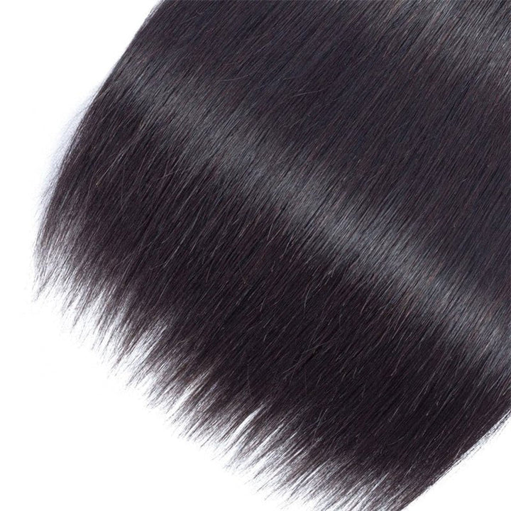 Straight Hair 4 Bundles with 4x4 Lace Closure 100% Human Hair - Msgem Hair