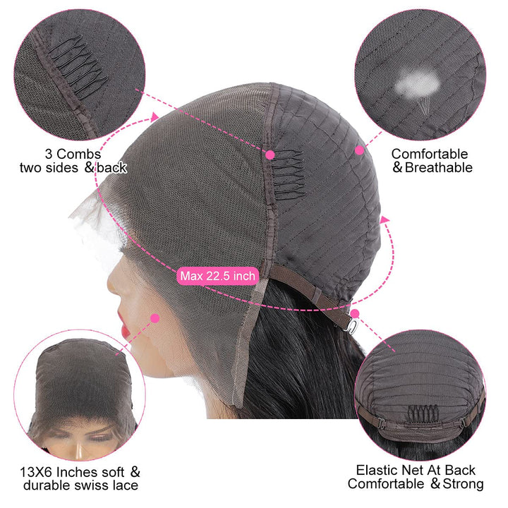 Virgin Human Hair Loose Deep Wave Wig 13x6 Lace Frontal Transparent Melt Lace Wig 12A - Msgem Hair