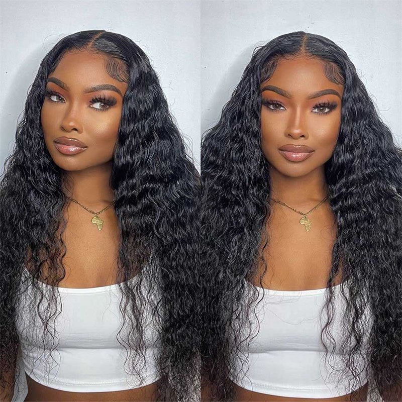 Water Wave 6x6 Closure Wigs Natural Wave Transparent Lace Front Wigs 100% Virgin Human Hair - Msgem Hair