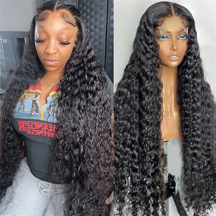 Water Wave 6x6 Closure Wigs Natural Wave Transparent Lace Front Wigs 100% Virgin Human Hair - Msgem Hair