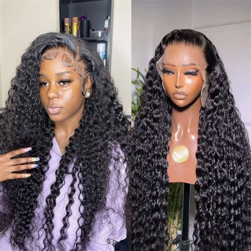 Msgem Water Wave 13x4 Lace Front Wigs Pre Plucked Baby Hair 180% Density