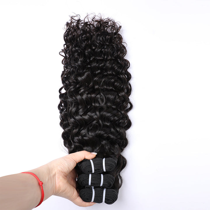 Msgem 3 Bundles Peruvian Water Wave Human Hair Extensions