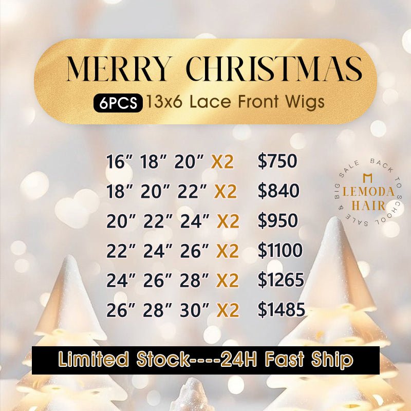 Wholesale | Msgem 13x6 Lace Front Wigs Human Hair 180% 6PCS - Msgem Hair