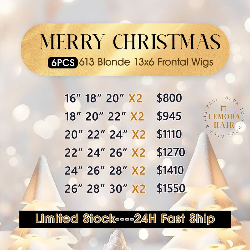 Wholesale | Msgem 613 Blonde 13x6 Lace Front Wigs Human Hair 180% 6PCS - Msgem Hair