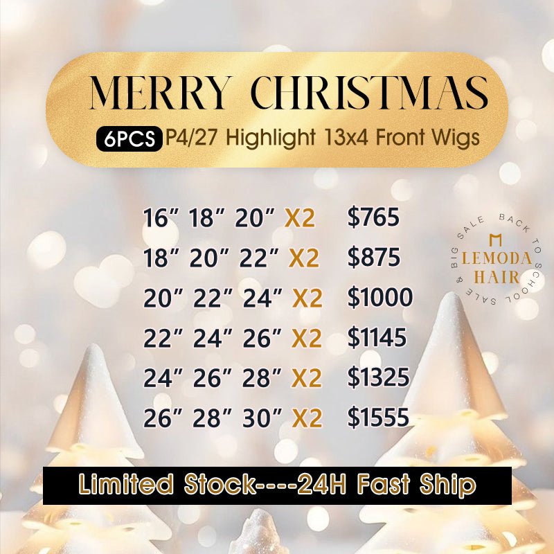 Wholesale | Msgem P4/27 Highlight 13x4 Lace Front Wigs Human Hair 180% 6PCS - Msgem Hair